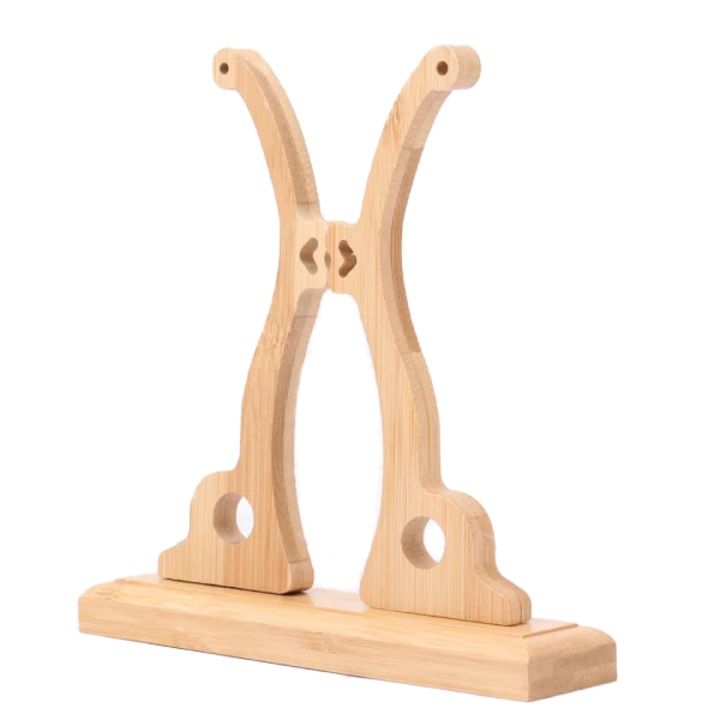 Suport mare din lemn, pentru evantai