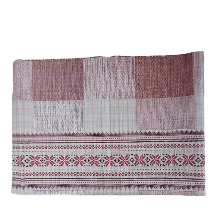 Водоустойчива покривка, мусама, правоъгълна, 100x140 см, PVC/текстил, традиционен модел, многоцветна