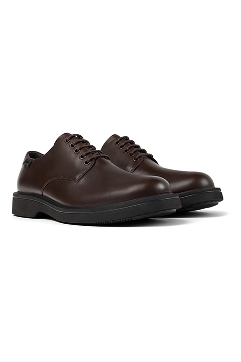 Camper, Кожени обувки Derby Norman с връзки, Тъмнокафяв