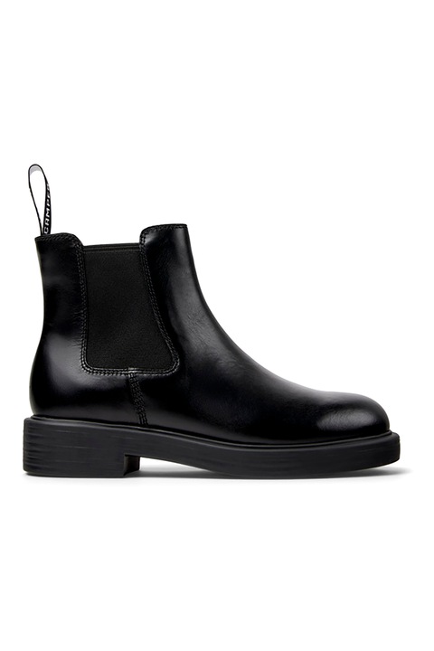 Camper, Ghete Chelsea de piele cu detalii cu aspect decolorat, Negru