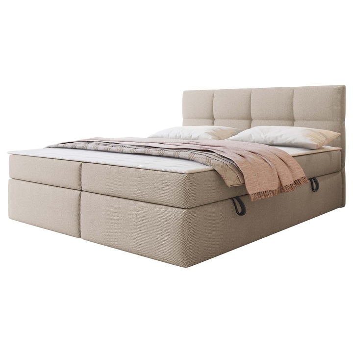 Pat boxspring Mojato 180x200, MIRJAN24, bej, 183x209x113 cm