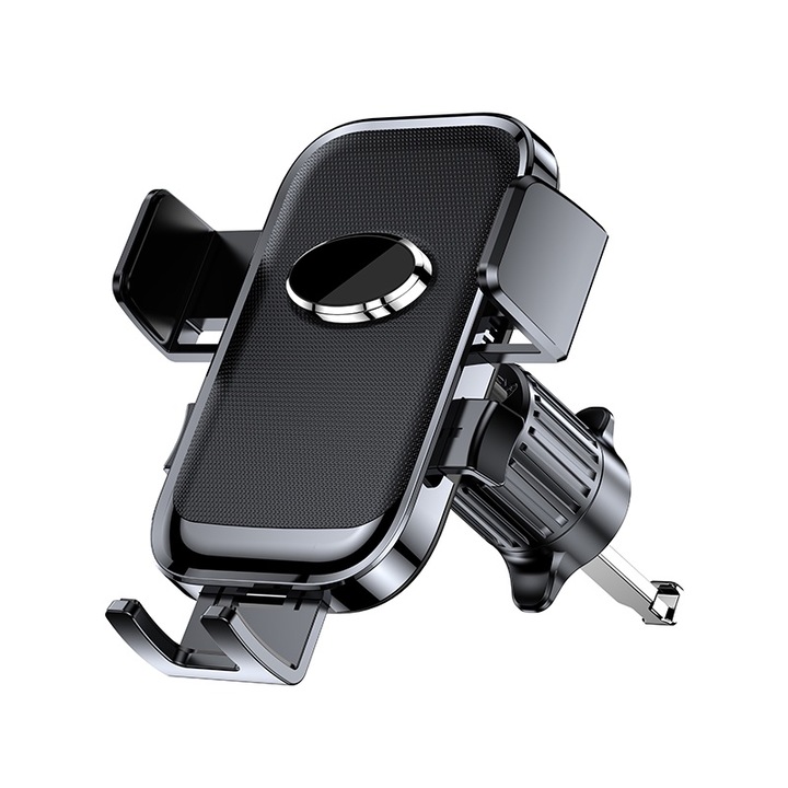 Suport auto universal pentru telefon, montare agatare, rotire 360, Negru