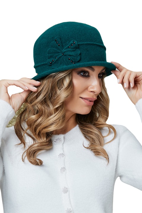 Caciula de dama stil palarie Ralenne Lisabona, 100% Lana merinos - 65496, Verde