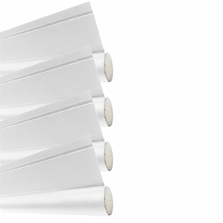 Set 4 garnituri pentru usa, Evi, Banda cu velcro, 90 cm, Alb