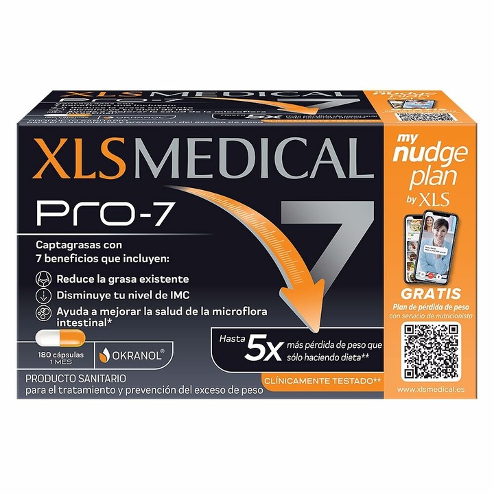 Supliment alimentar XLS Medical Pro 7 Nudge, 180 comprimate, controlul apetitului, energie