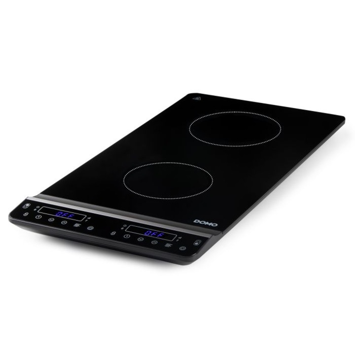 Индукционен двоен електрически котлон Domo DO30211IP, 1800 W и 1300 W