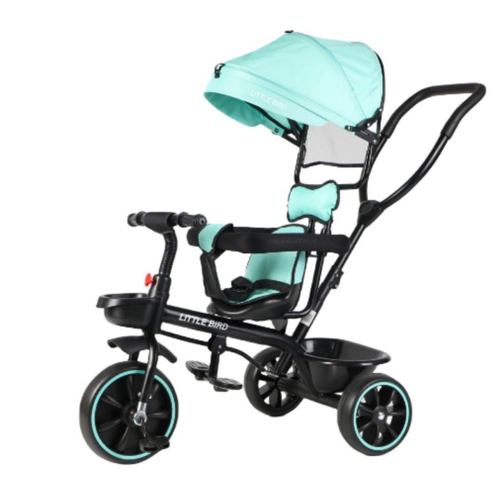 Tricicleta pentru copii, fix, albastru little bird