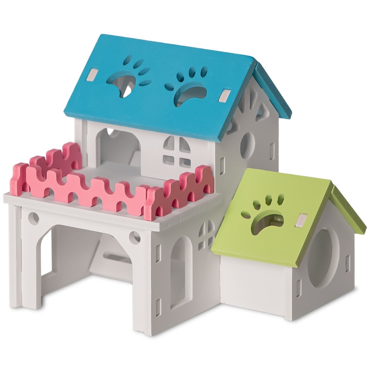 Casuta pentru soareci si hamsteri, Furrever Friends American Mouse-House, ascunzatoare pentru cusca, colorat