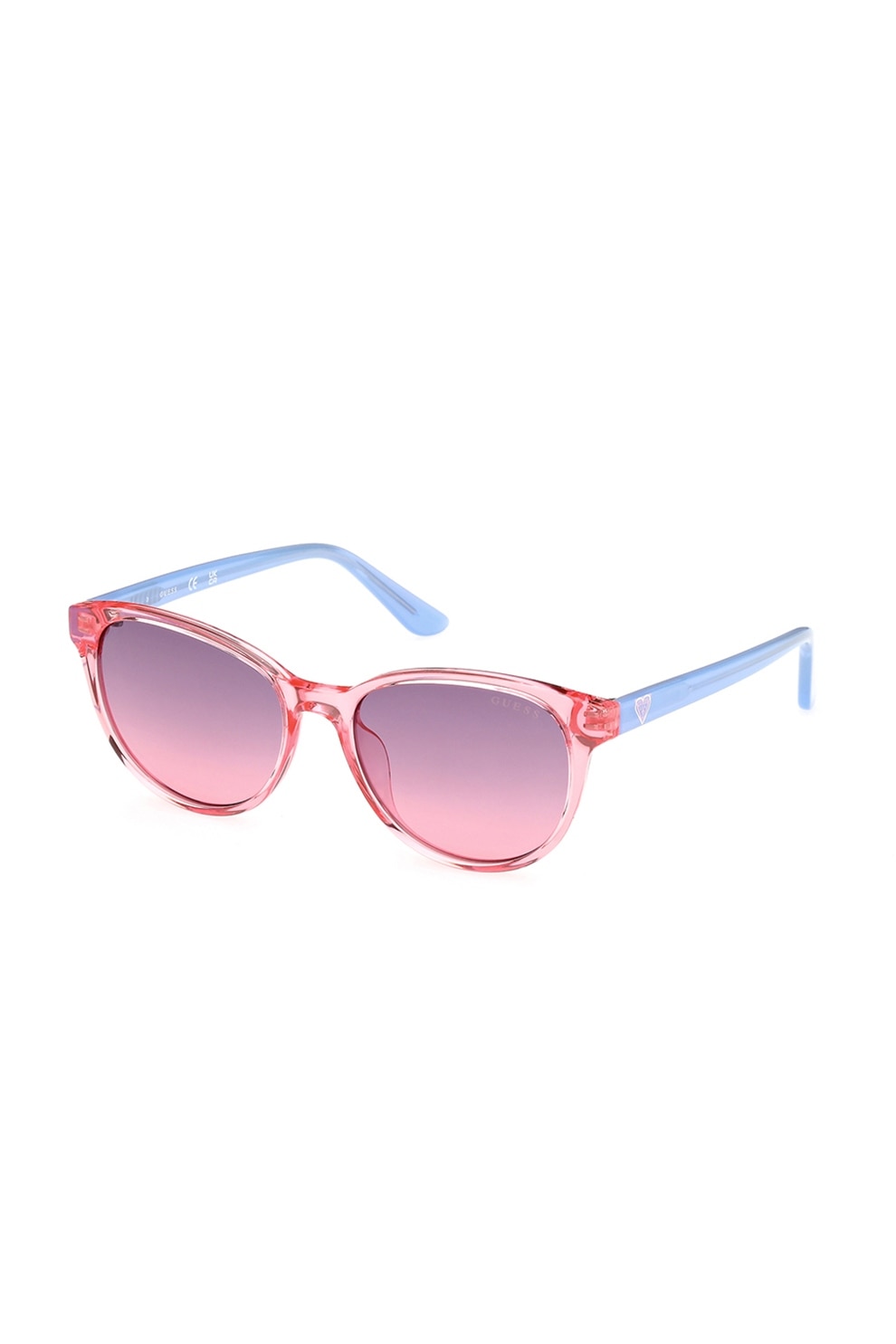 GUESS KIDS, Ochelari de soare patrati cu aspect contrastant, Albastru glaciar, Roz, 49-15-130