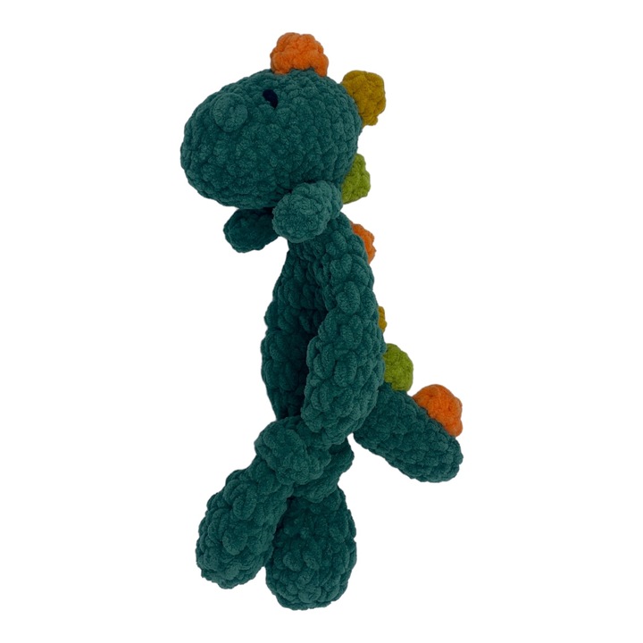 Jucarie plus dinozaur, handmade, 33 cm