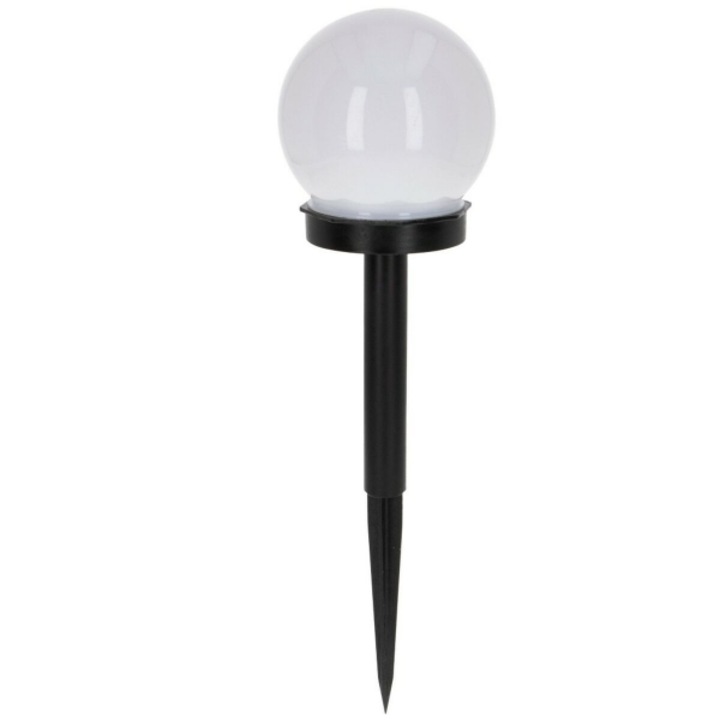Lampa solara gradina tip tarus, lumina alba led, 10x34x10 cm, autonomie 6-8 ore-set 4 bucati