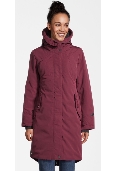 New View, Geaca lunga cu gluga, Visiniu