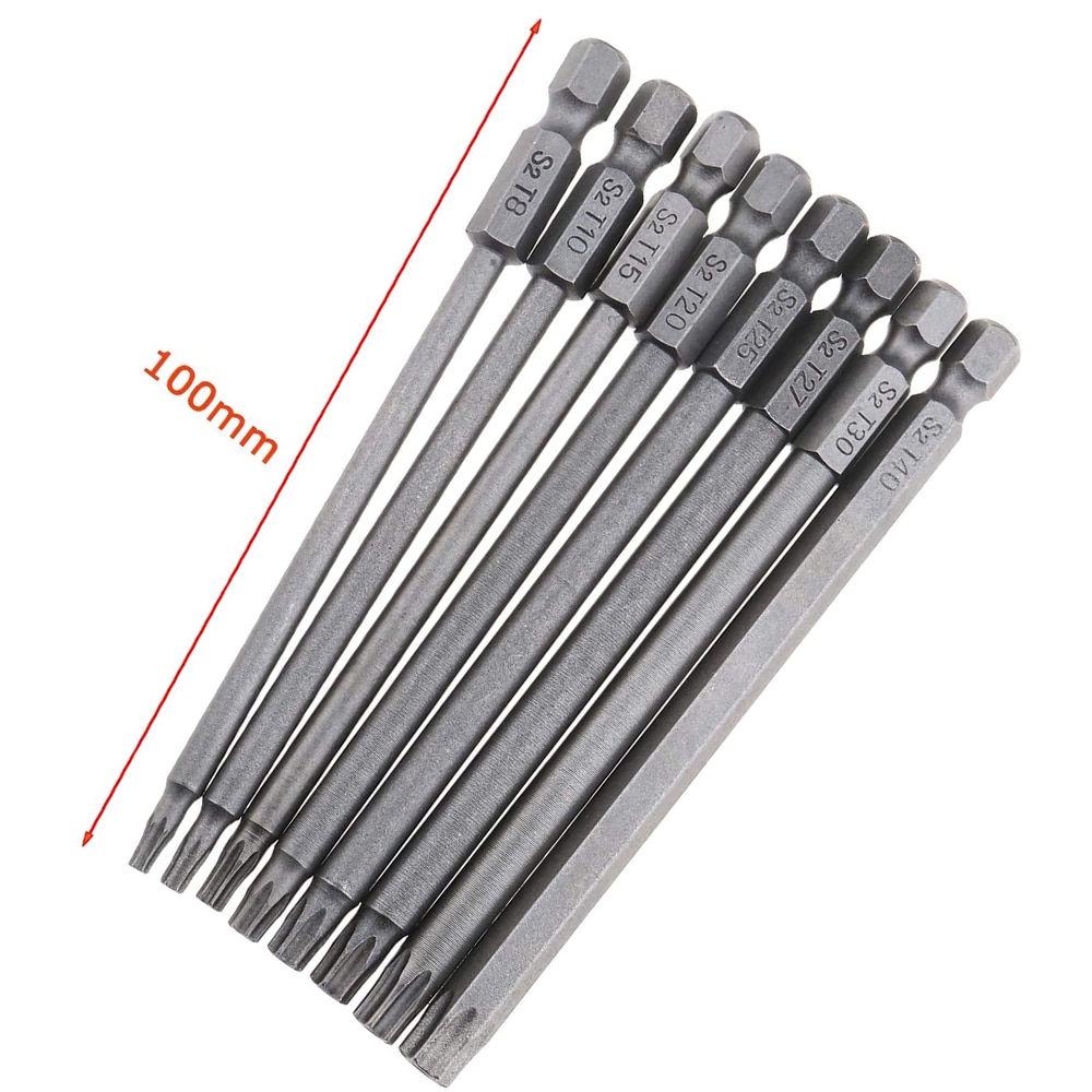 Set de biti Torx, Jormftte, 8/10 piese, otel S2, magnetic, pentru