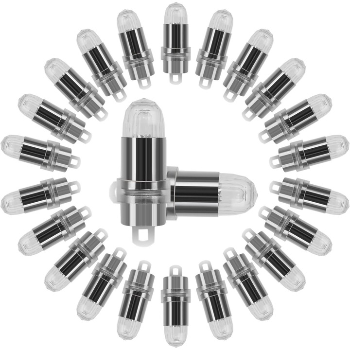 Set 24x Mini Lumini LED pentru Baloane, Etanse, Multicolor