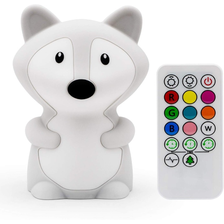 Детска нощна лампа, животно, 9 цвята, димируема, преносима, мек силикон, презареждаща се