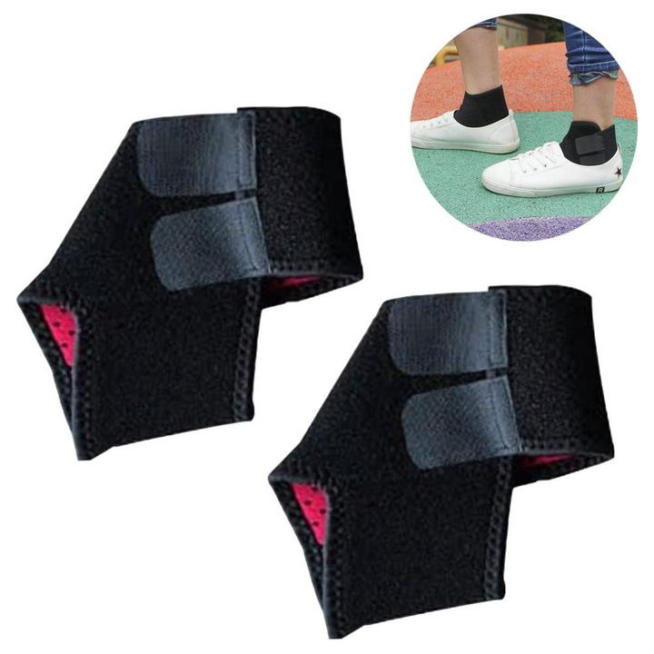 Set 2 Aparatori glezna pentru copii, panza, respirabile, negru, S/M