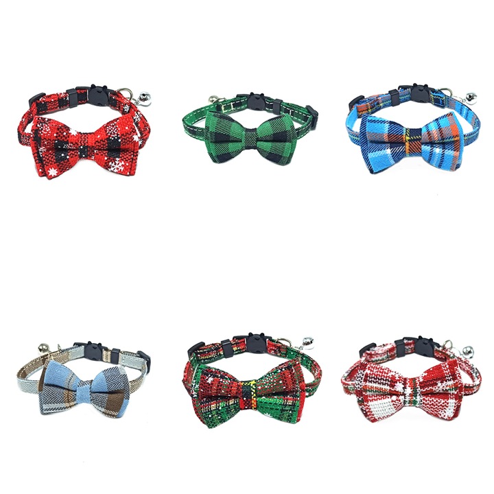 Set 6 Zgarzi Pisici, Ajustabile, Multicolor, cu Clopotel