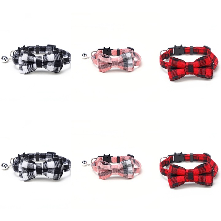 Set 6 Zgarzi Pisici, Ajustabile, Multicolor, cu Clopotel