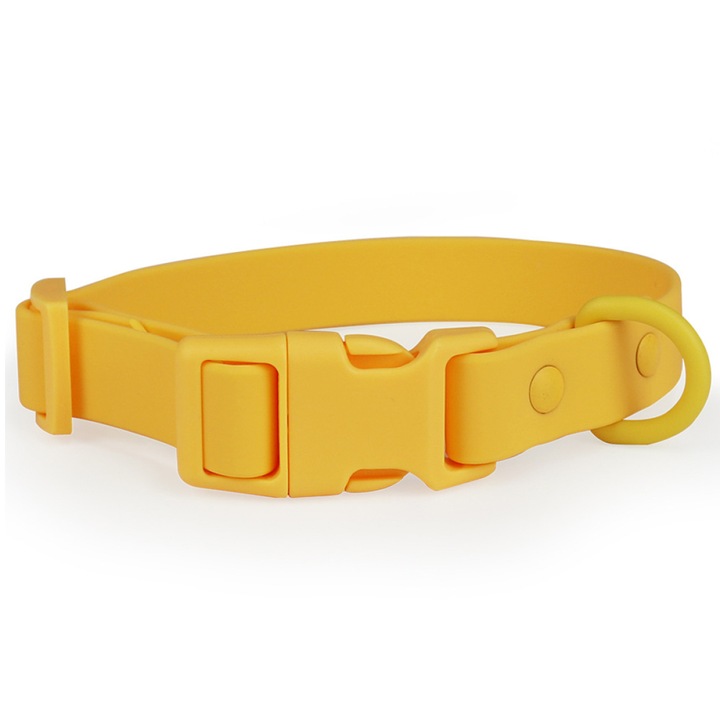 Zgarda ajustabila caini, cauciuc, impermeabila, galben, 30x45cm, M