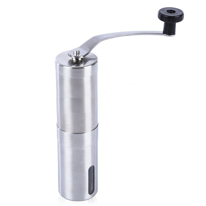 Macinator de cafea si piper cu manivela, AMRINUGL, design etans, ceramica, usor de curatat, portabil