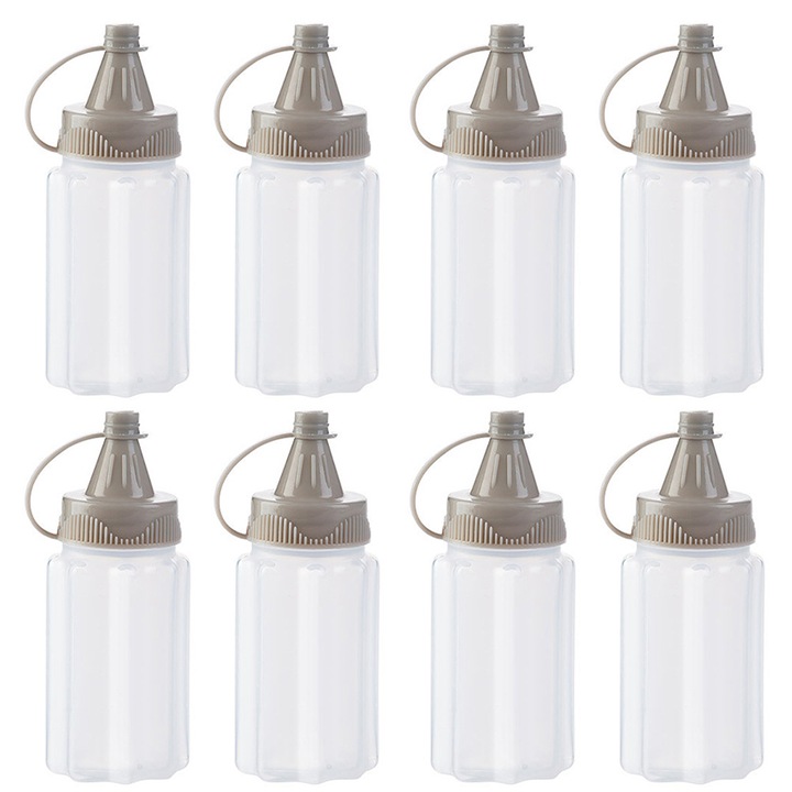 Set de sticle pentru stoarcere, gri, pentru condimente, 500ml