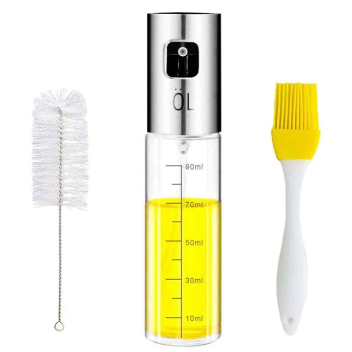 Sticla Spray de ulei pentru gatit, AMRINUGL, curatare flexibila, prindere antiderapanta, multicolor