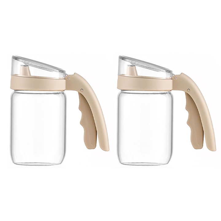 Dispenser pentru ulei de masline si otet, sticla fara picurare, 350ml