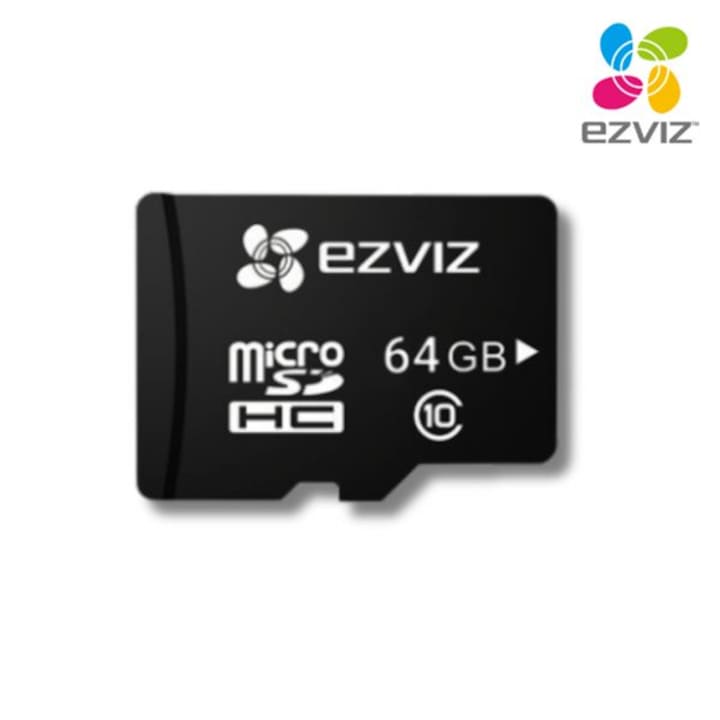Card memorie EZVIZ, 64GB, Class 10, U3, 90MB/s citire, 50MB/s scriere, rezistent la apa si socuri