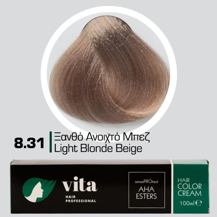 Vopsea de par VITA HAIR PROFESSIONAL, Blond Deschis, 100ml,