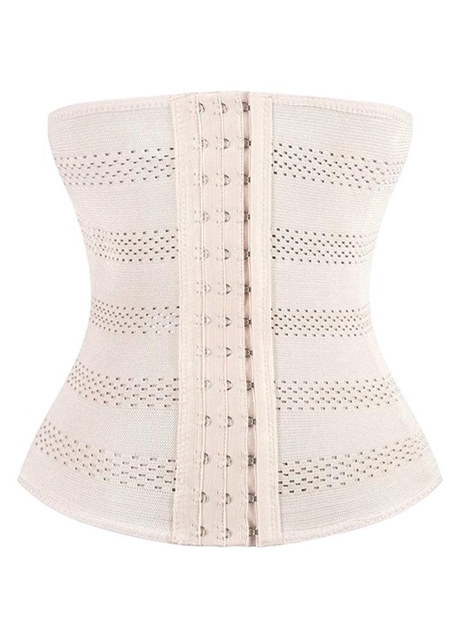 Corset modelator penntru femei, Poliester, Bej, Bej, M