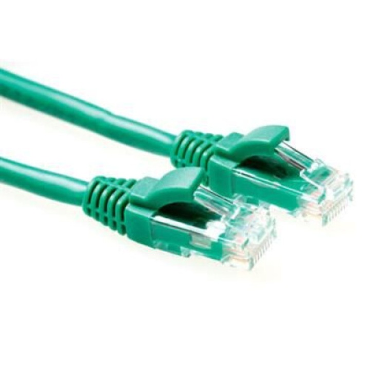 ACT CAT6 U-UTP Patch Cable 1m Green, 230559, Hálózati kábelek