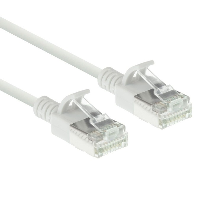 ACT CAT6A U-FTP Patch Cable 0,25m White, 246242, Hálózati kábelek