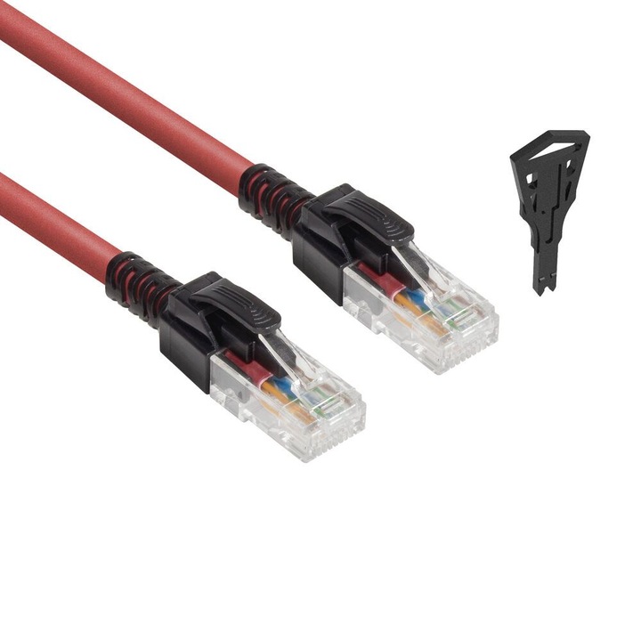 ACT CAT6A U-UTP Patch Cable 3m Red, 246228, Hálózati kábelek
