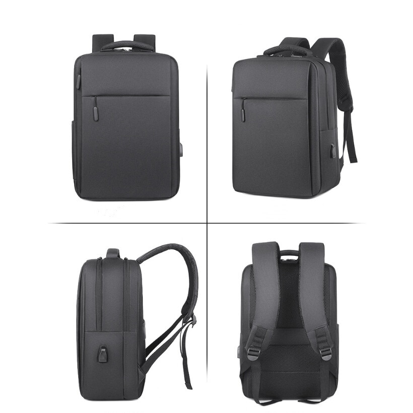 Rucsac, 17.3inch, impermeabil, capacitate mare, compartimente multiple, port de incarcare USB extern, negru