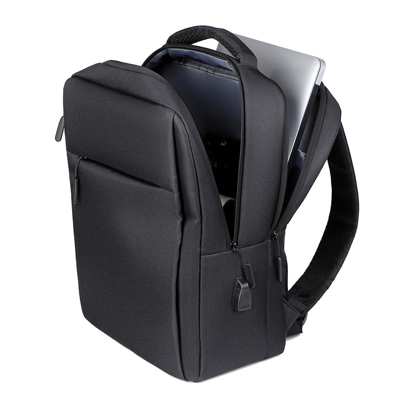 Rucsac, 17.3inch, impermeabil, capacitate mare, compartimente multiple, port de incarcare USB extern, negru