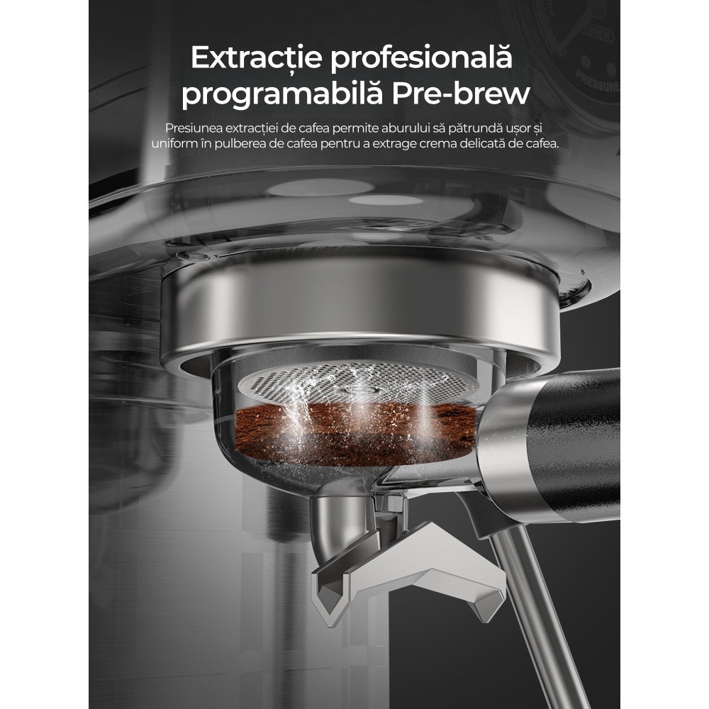 Espressor Semi automat HiBREW H10B, Temperatura reglabila rece