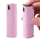 Set de curatare pentru telefon, curatitor portabil pentru ecran, set 2 in 1, culoare roz