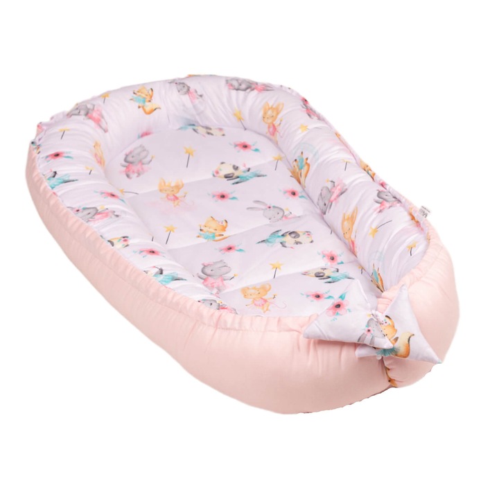 Cosulet bebelus pentru dormit Kidizi® Baby Nest Cocoon 90x50 cm Loving Ballet
