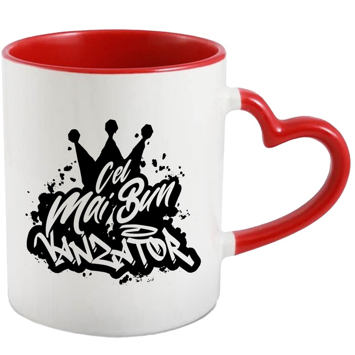 Най-продавана чаша, признателност, подарък, награда, благодаря, 330 мл, керамика с дръжка в червено сърце
