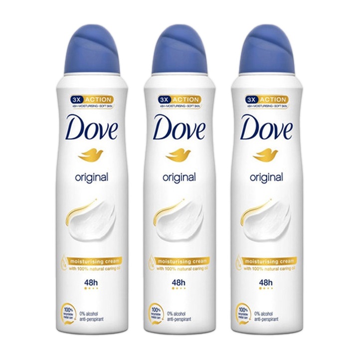Set 3 x Deodorant Spray, Dove, Original, 150 ml