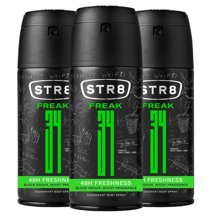 Set 3 x Deodorant Spray, STR8, Freak, 150 ml
