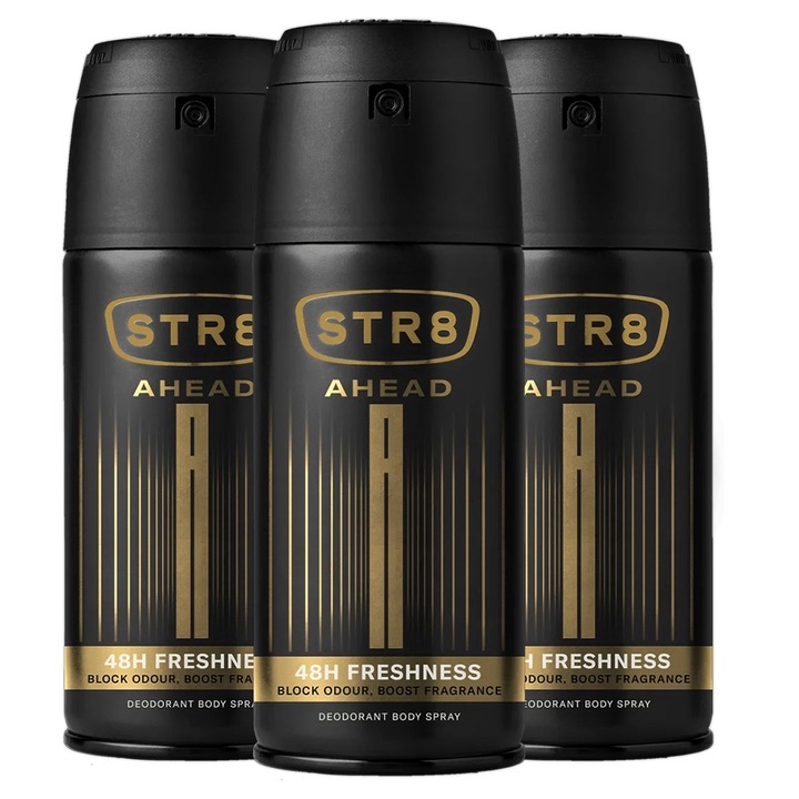 Комплект от 3 х дезодорант спрей, STR8, Ahead, 150 мл
