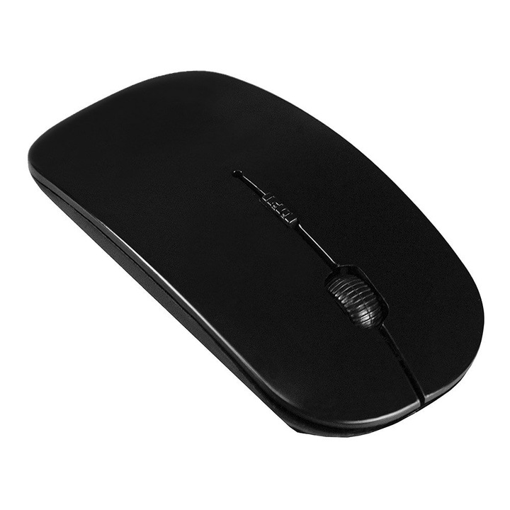 Mouse wireless, design subtire, negru, 113x57x23mm, functie on/off pentru economisirea energiei