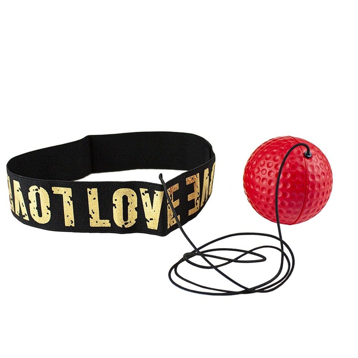 Bentita box JTI, cu minge, reflexe, negru cu detalii aurii, 80cm