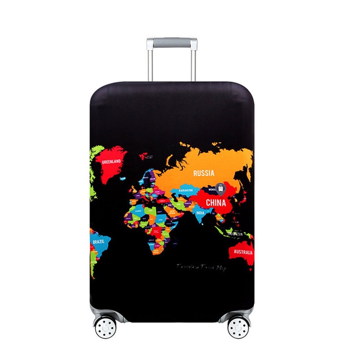 Husa Troler JTI, Lumea Tarilor, Elastica, Multicolor, 58.5-66cm