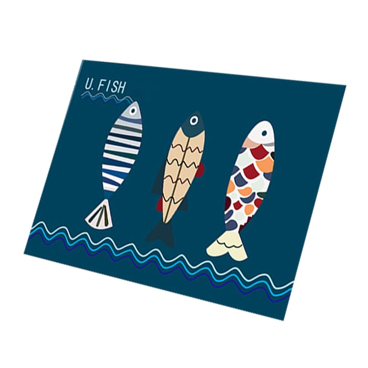 Подложка за под, многоцветна, 40x60 см, полиестер