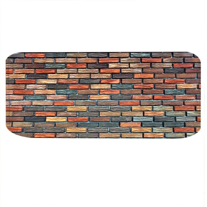 Covor antiderapant, poliester, multicolor, 40x120 cm