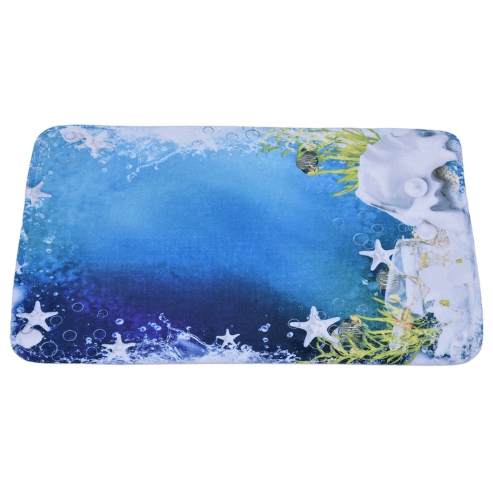 Килим, 40х60см, противоплъзгащ се, фланелен, многоцветен