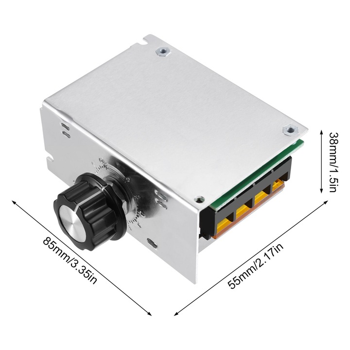 Regulator de tensiune 230V 4000W AC Dimmer Controler de viteza al motorului Controler de viteza