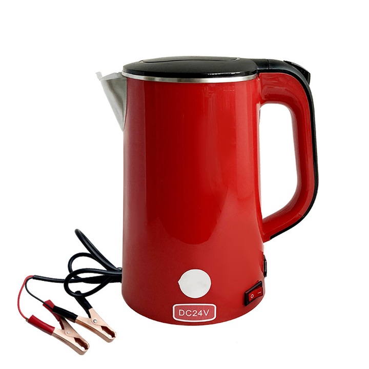 Fierbator electric, Enforose, dublu perete, 1.8L, sistem de fierbere rapida, inox, fara fir